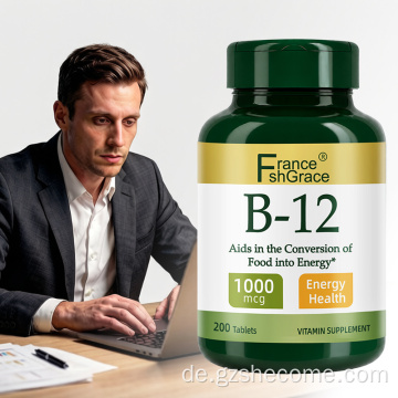 Shecome Vitamin B12 Tabletten Energiestoffwechsel